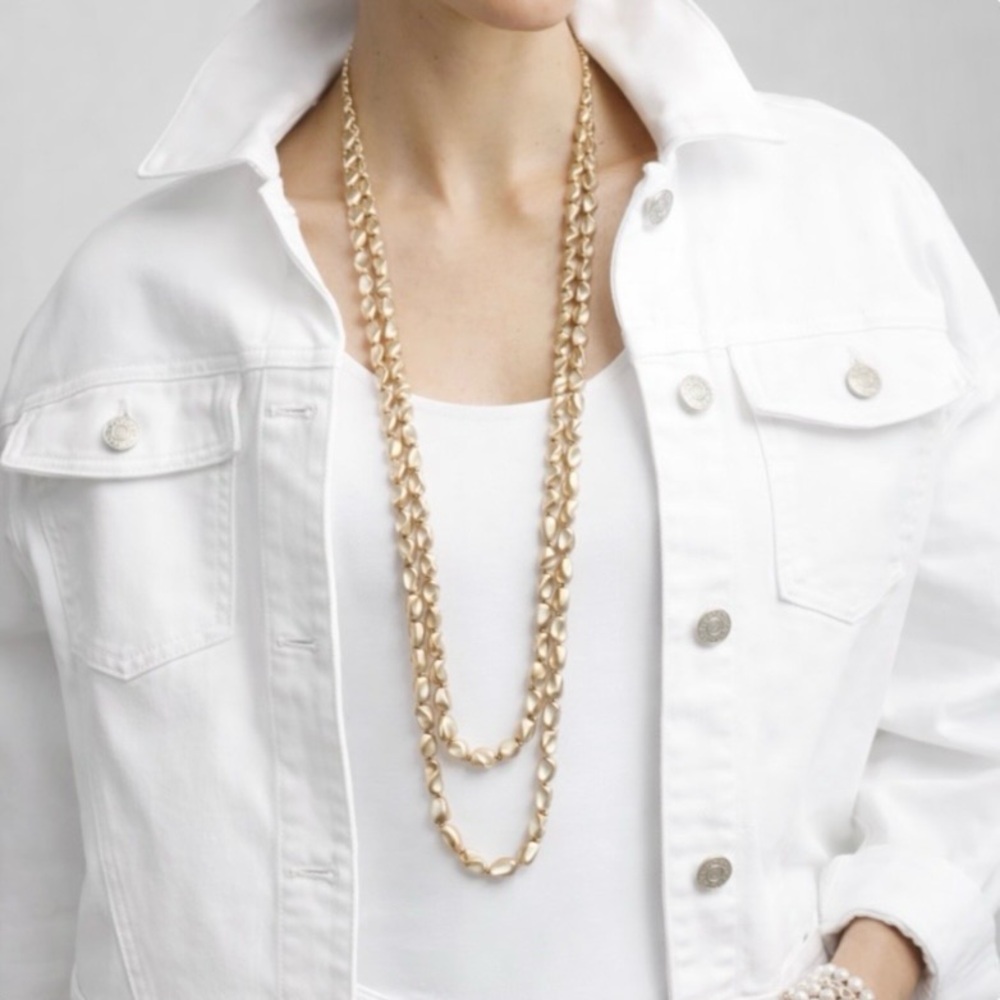 Chico’s Gold Tone Double Necklace